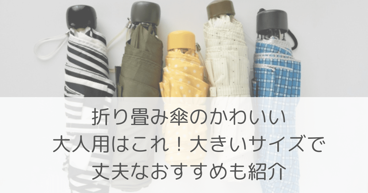 「折り畳み傘のかわいい大人用はこれ！大きいサイズで丈夫なおすすめも紹介」のアイキャッチ画像
